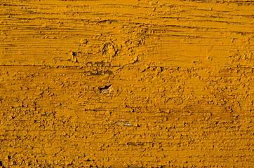 Walls paint strip off yellow background vintage