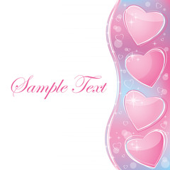 Valentine's Day romantic background for the card with a tender p