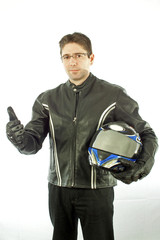 Naklejka premium Posing biker