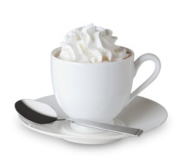 Kakao Tasse Packshot mit Sahne