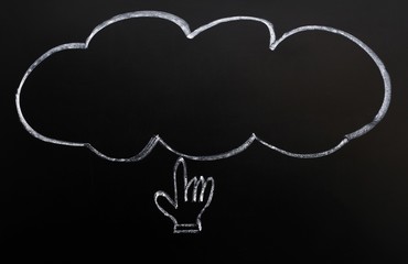 Cloud and hand cursor