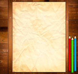 Empty Template on wooden Background