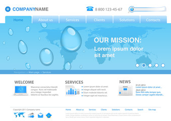 Website template: Healthlife, Ecology, Water etc.