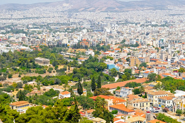 Fototapeta na wymiar the view of Athens, Greece