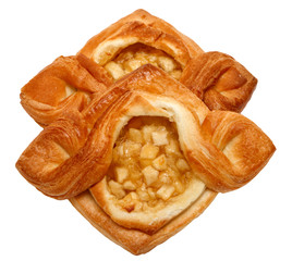 Apple pie isolated on a white background.