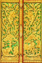 Thai temple door.