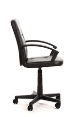 black office chair isolated on white