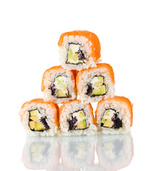 Tasty rolls isolated on white