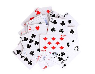 Cards isolated on white