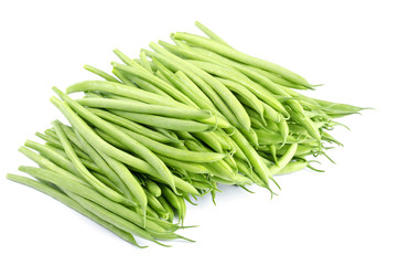 French Green Beans Isolated on White