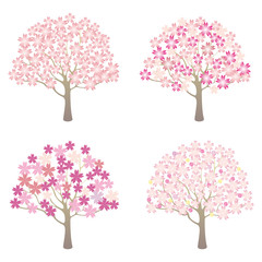 Fototapeta premium spring tree set