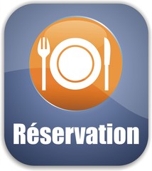 Obraz premium bouton réservation restaurant