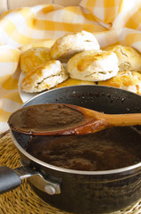 Chocolate sauce for biscuits