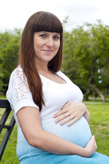 Pregnant Young Woman smile