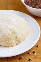 Fresh dough for meat pie
