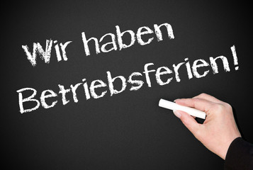 Betriebsferien