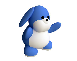 Funny Toy Rabbit in 3D