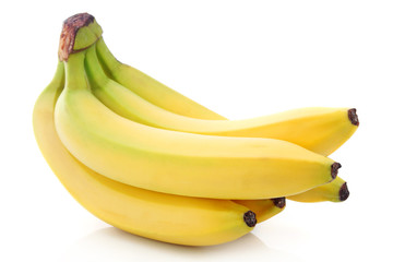 Bunch of ripe banana fruits isolated