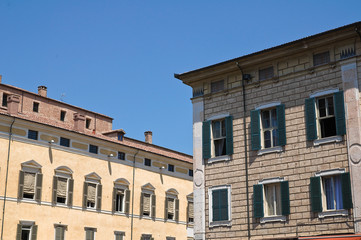 Fototapeta na wymiar Historical Palaces. Ferrara. Emilia-Romagna. Italy.