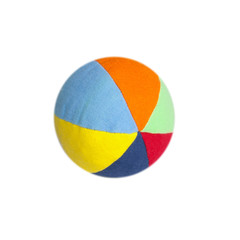 colorful striped ball isolated on a white