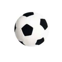 textile soccer ball isolated on a white