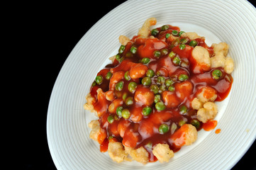 chicken with red sauce