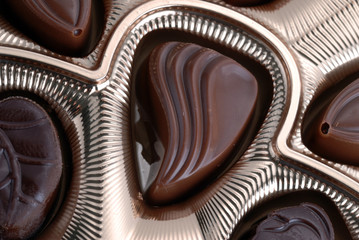 chocolates in foil box