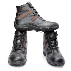 Men s boots on white background