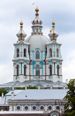 View on Smolnyi  cathedral (Smolny Convent) St. Petersburg
