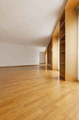 Obraz premium beautiful apartment, interior, wall cabinet in empty room
