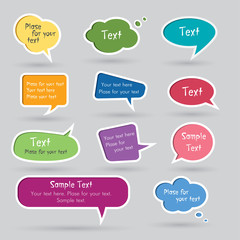 Speech bubbles set