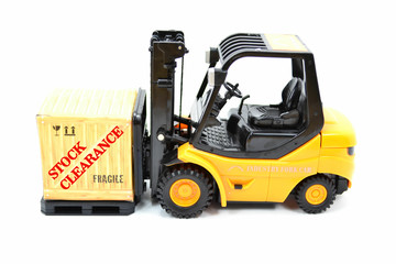 Stock Clearance On A Forklift Truck