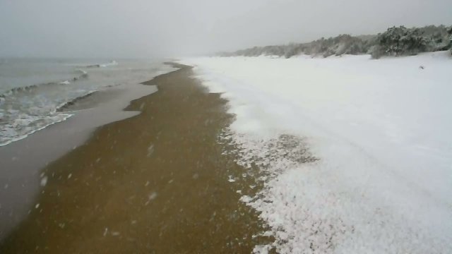 nevicata spiaggia
