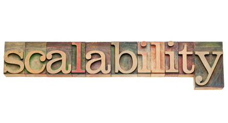 scalability word in wood type