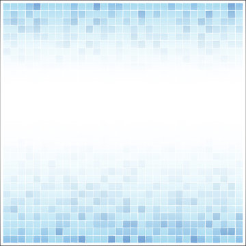 Background of little uneven blue tiles with white center fade