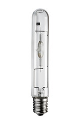 Metal halogen bulb. Isolated image .