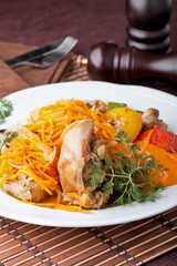 braised rabbit with vegetables