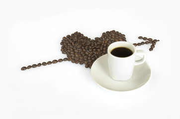 coffee cup with love heart