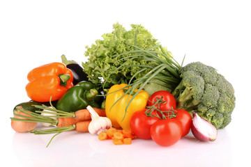 vegetables isolated on white