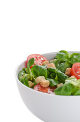 Bowl of salad and tomatoes
