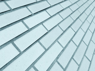 Weiße Mauer - Diagonale Aufnahme