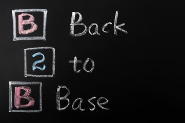 Acronym of B2B - Back to Base