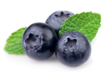 Blueberries and mint