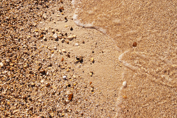 Foamy waves rolling