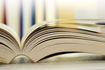 Composition with books on the table