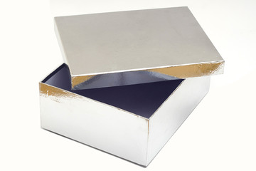 Opened silver box