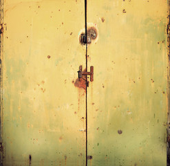 Rusty metal door