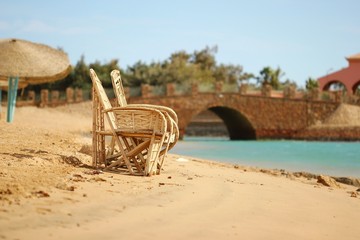 e korbstühle am strand V