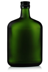 Liquor in the green glass bottles.