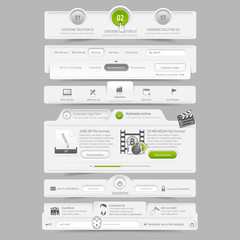 Web site design template navigation elements